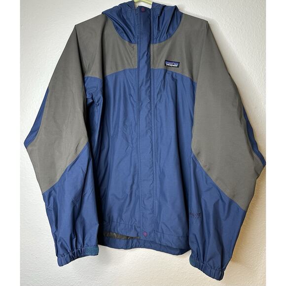 Patagonia Vintage Goretex Jacket #83405 Aquatic Blue Heather Medium - Picture 1 of 10